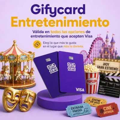 Gifycard Entretenimiento: gift card VISA válida en comercios del rubro