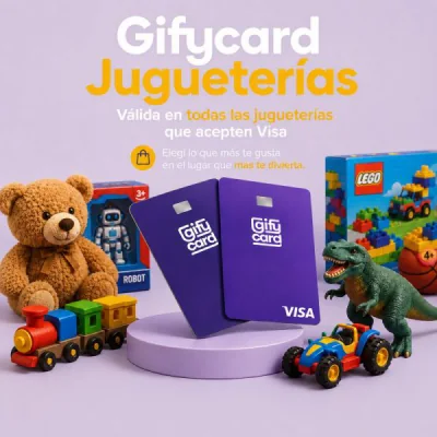 Gifycard Jugueterías: gift card VISA válida en comercios del rubro